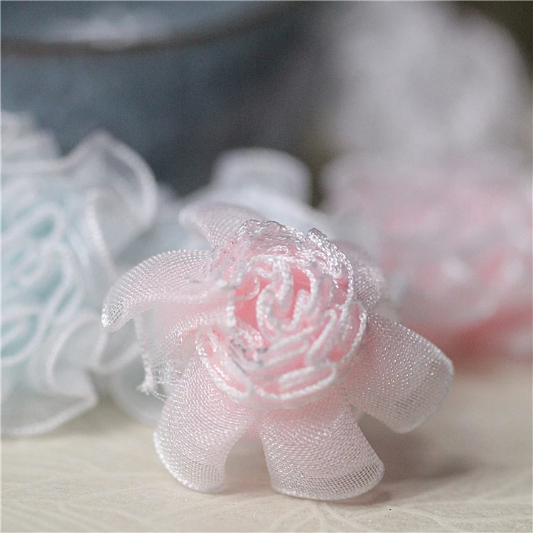 6pcs Sewing Accessories Tulle Lace Flower Patch Applique Clothes Decoration Latest Lace Material Patches Clothing Stickers RT24