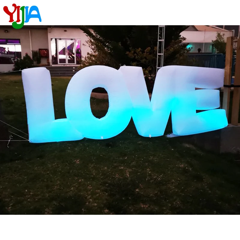 Хороший 3*1,2 м романтические гигантские надувные любовные буквы со светодиодный подсветкой для свадебной вечеринки, сцены, украшения на День святого Валентина