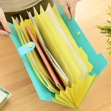 Coloffice 1 шт. Карамельный цвет наполнение продукция 8 в расширяя папку мульти-Функция папка с зажимом документ файл папку для офиса, школы