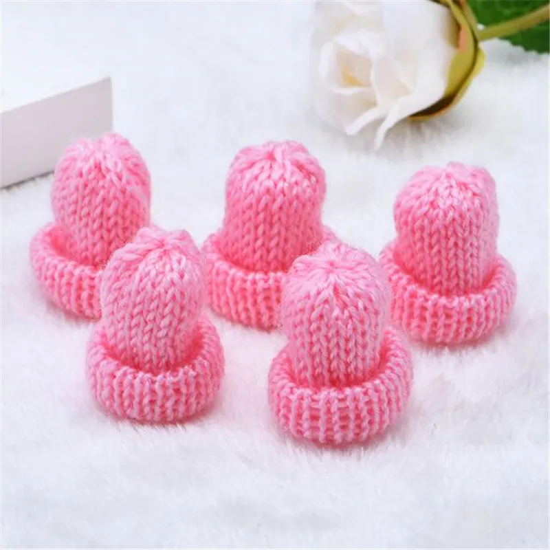Mini Handmade Small Knitting Hat for DIY Dolls Phone case Decoration Headwear Garment Toy Child Hand Scrapbooking Arts 10Pcs knitting supplies knitting material knitting craft supplies
