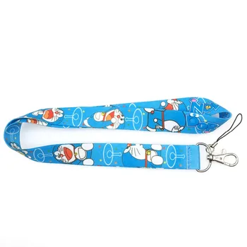 

10 PCS Anime Doraemon key lanyards id badge holder bus card keychain neck strap lanyard for phones Hang Rope