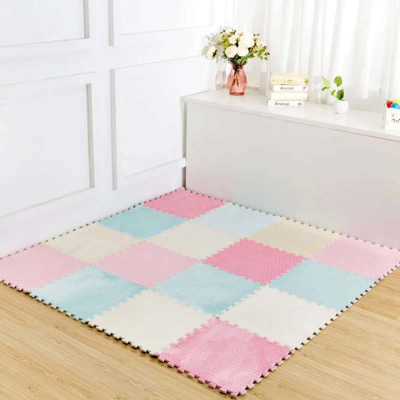 

50*50cm large living room bedroom baby crawling mat stitching mat suede mat puzzle carpet children climbing mat