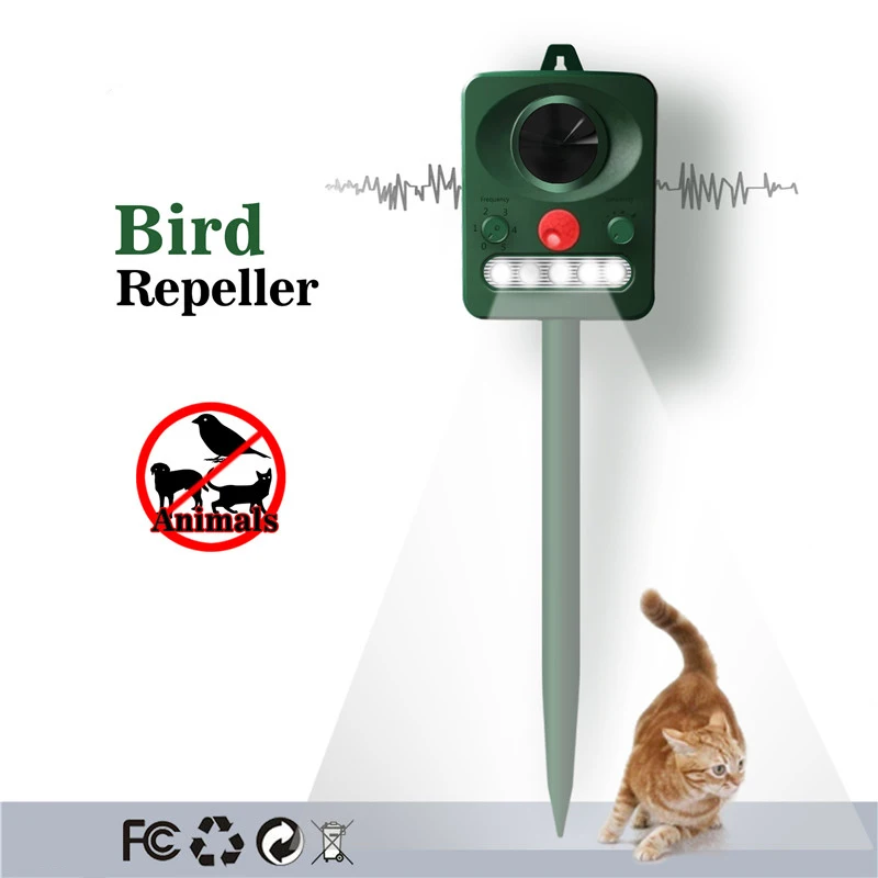 

Outdoor garden farm bird repeller solar ultrasound drive animal mouse fox wild boar ultrasonic pest repeller control farm