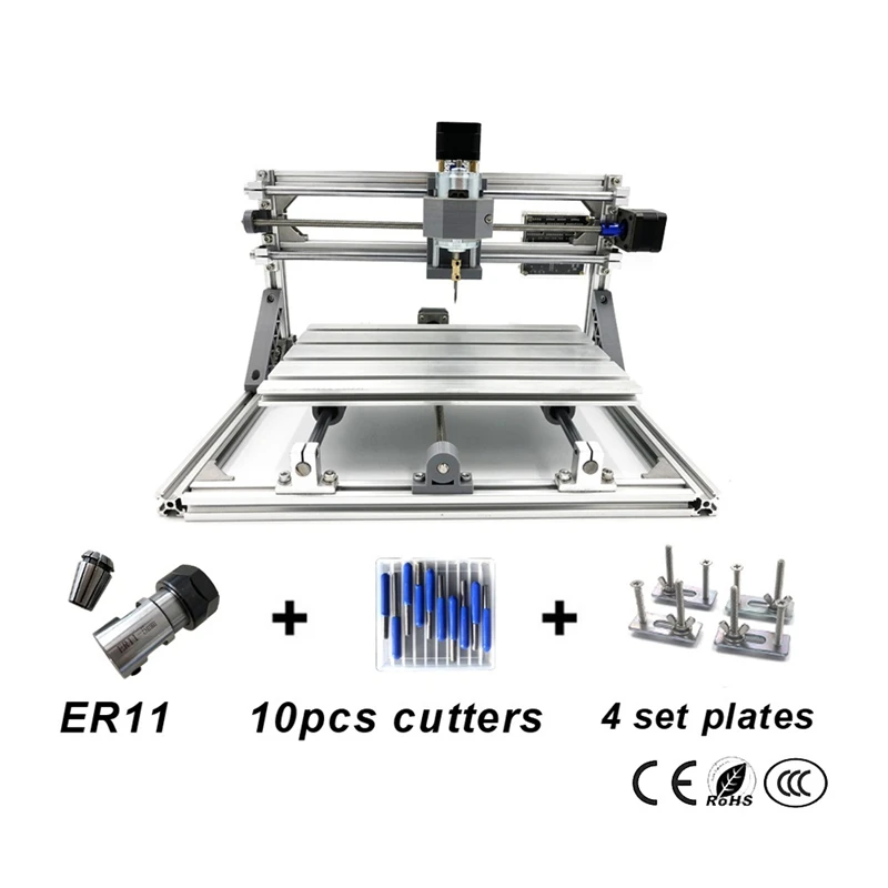 CNC 3018 pro с ER11 Diy мини ЧПУ лазерная гравировка машины 3 оси Пластик акрил Pcb ПВХ фрезерный станок wood-маршрутизатор Наборы