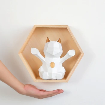 

Nordic Style Nursery Kids Room Decoration Shelf Wooden Yellow White Honeycomb Hexagon Shelves For Baby Child Bedroom Decoratio