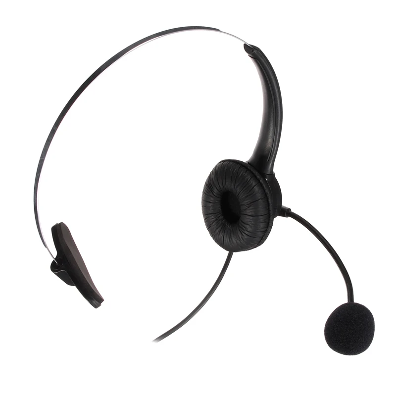 LEORY RJ11 مكتب مركز الاتصال سماعات الهاتف إلغاء الضوضاء سماعة مزودة بميكروفون موصل سماعة أفضل الأسعار