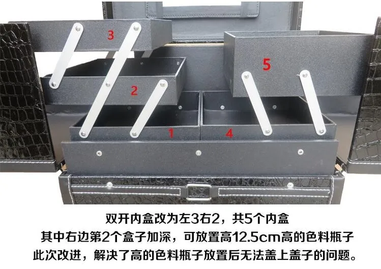 Профессиональный косметический Многоуровневый Набор инструментов Wenxiu Wanxiang Lun косметический чехол большой емкости для салонов красоты