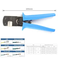 Обжимной инструмент с микро разъемом 0,03-0,52mm m2 32-20AWG трещотки щипцы для D-Sub, открытый баррель костюмы Molex, JST, JAE, TYCO-E