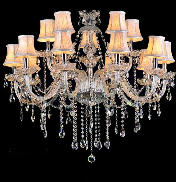 Led Lamps Crystal Chandelier Vintage Candle Chandeliers With Fabric Led Lamps Crystal Chandelier Vintage Candle Chandeliers With Fabric Shades Villa Hotel Foyer Cande Holder