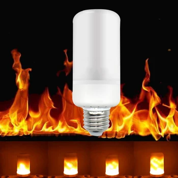 

WOERFU LED Flame Lamp Bulb E27 E26 2835SMD Effect Fire Light Bulbs 5W Flickering Emulation flame Lights 1300K AC100-265V