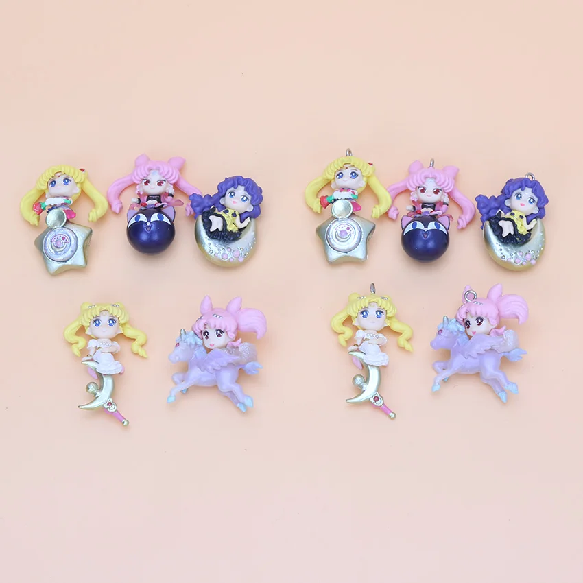 

5pcs/set Twinkle Dolly anime Sailor Moon Mini PVC action Figures Collectible Model Toys Dolls keychain Pendants 5cm