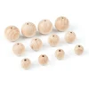 10pcs Wooden Beads 12/15/20mm Baby Teether Teething Beads Natural Ball Round Handmade Chew DIY Nursing Jewelry ► Photo 1/6