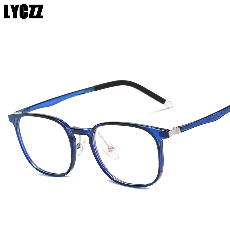 LYCZZ очки анти-голубой свет очки кадр унисекс TR90 очки кадр женщина прозрачные линзы оптических винтажные оправы мужской