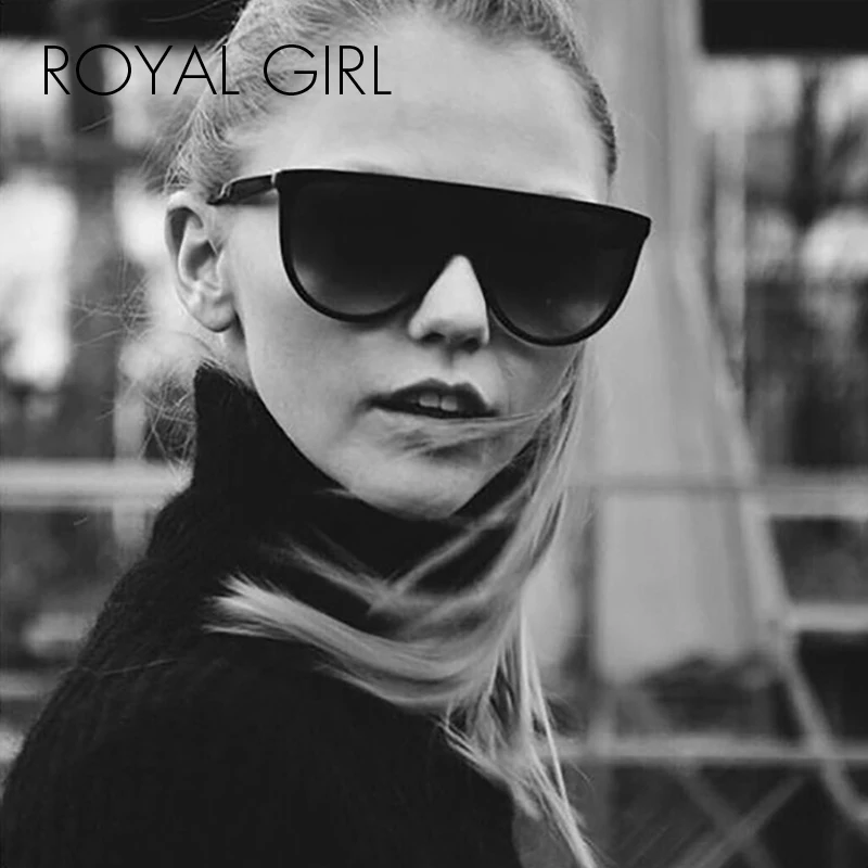 Королевская девушка новые женские модные солнцезащитные очки Брендовые Дизайнерские Большие цельные Универсальные солнцезащитные очки UV400 ss272