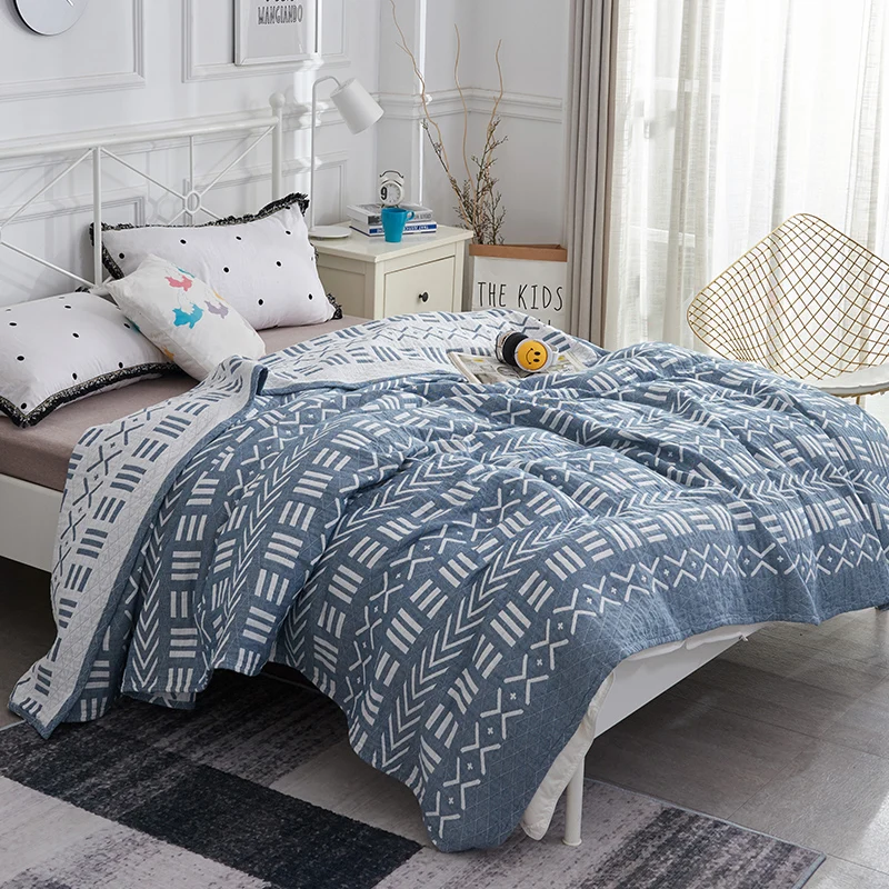 100/% Cotton Muslin Baby Toddler Blanket Hypoallergenic 5-Layer Lightweight