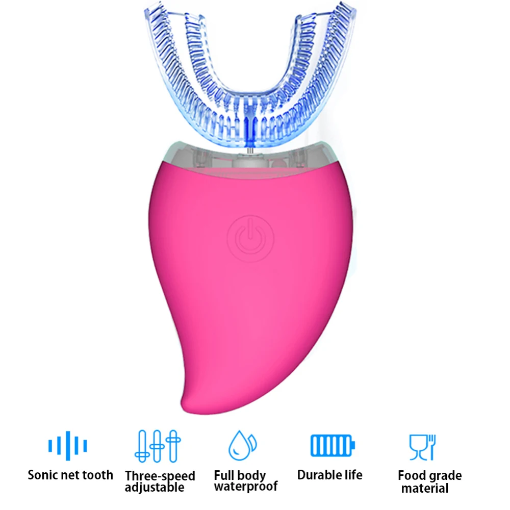 Ultrasonic Automatic Toothbrush USB Charging 360 Degrees Automatic Sonic Electric Toothbrush Tooth Teeth Whitening  Dental Clean
