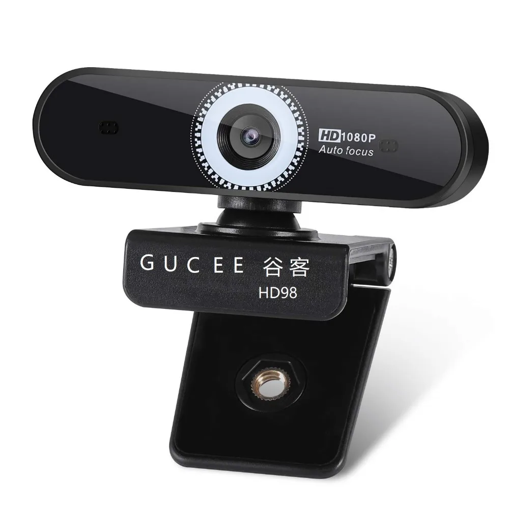 Веб камера с автофокусом 1080P микрофон GUCEE шумоподавлением Skype для Windows USB разъем