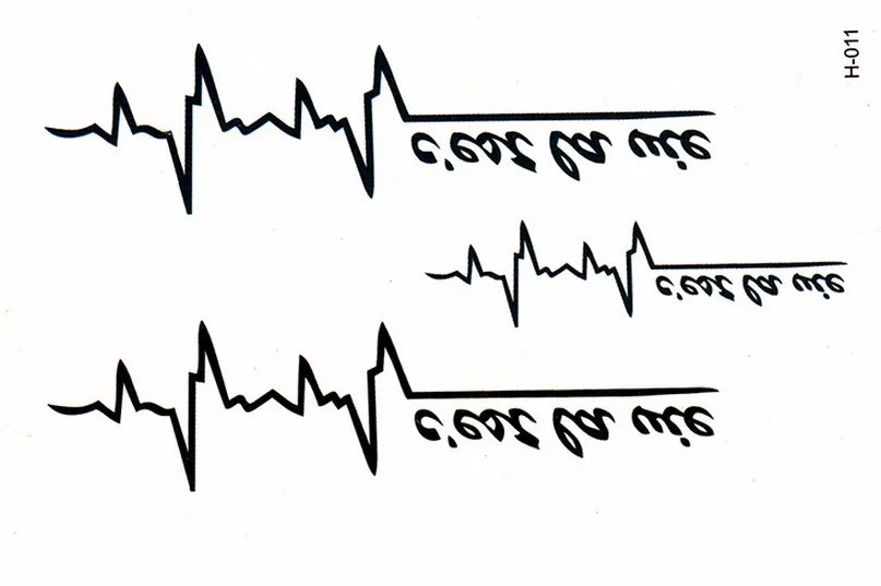 ЭКГ водонепроницаемые временные татуировки наклейки для мужчин и женщин harajuku милые татуировки наклейки