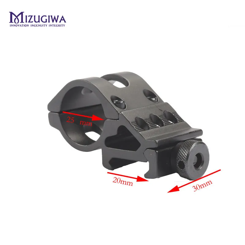 

MIZUGIWA 1 Inch 25mm Offset Flashlight Torch Laser Rifle Scope Mount Weaver 20mm Picatinny Rail Gun Base Scope Pistol Hunting