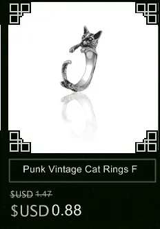 Панк винтажное серебряное кольцо с животными для мужчин, кролик, осьминог, дракон, коготь, олень, кошка, кольца для женщин, готическое байкерское ювелирное изделие, рождественский подарок, Anel
