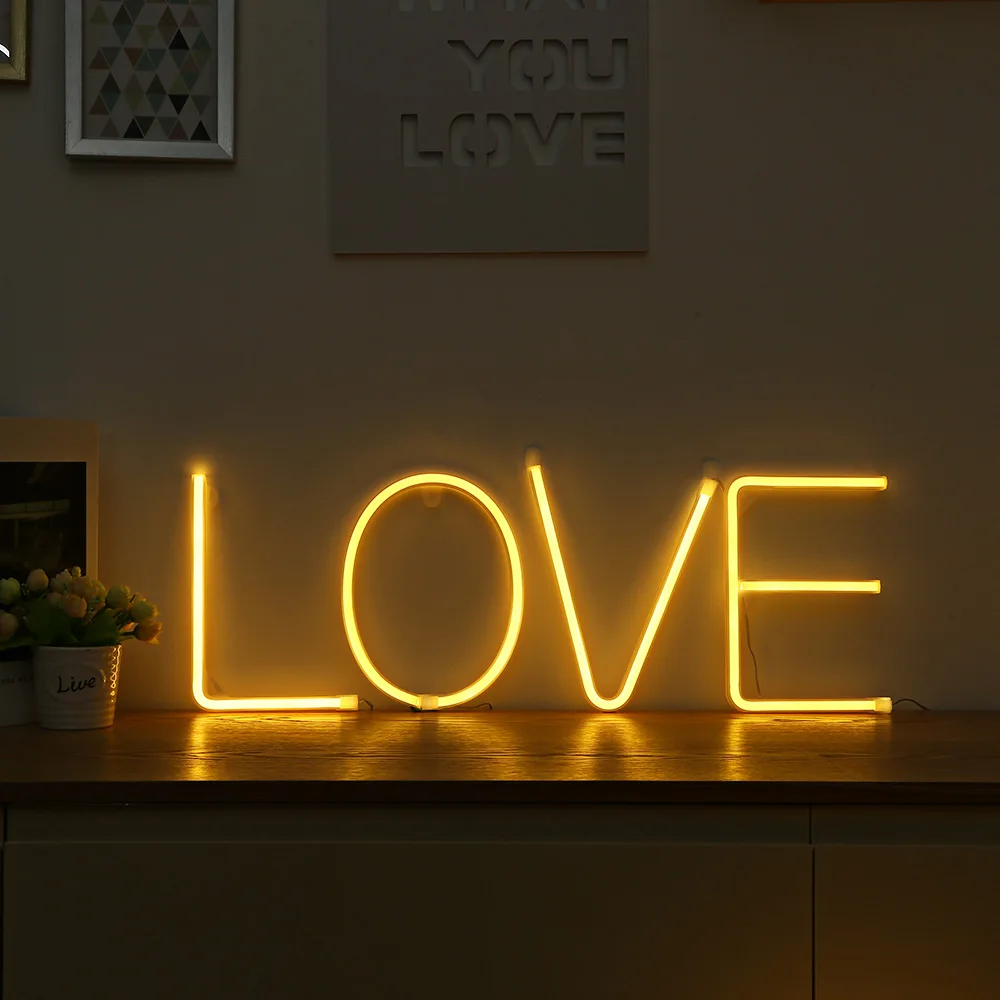 Night Light Neon Alphabet Lamp 26 Letters Number Color Change For Birthday Wedding Party Bedroom Wall Hanging Decor Light Night Led Night Lights Aliexpress