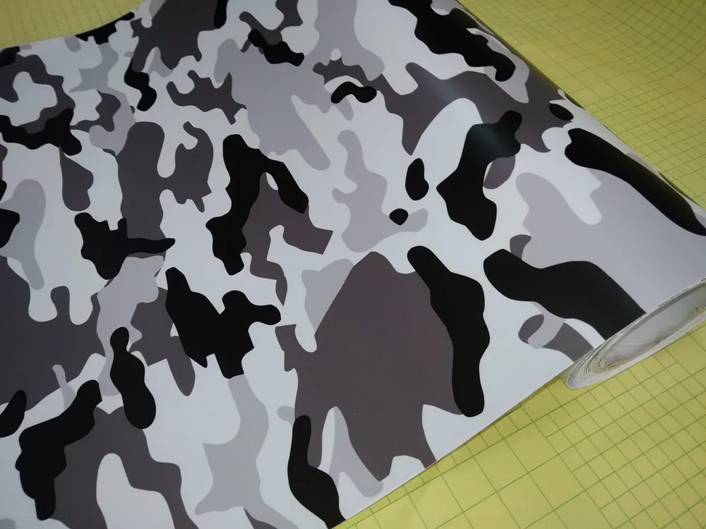 arctic black white gray camo vinyl car wrap film (1)