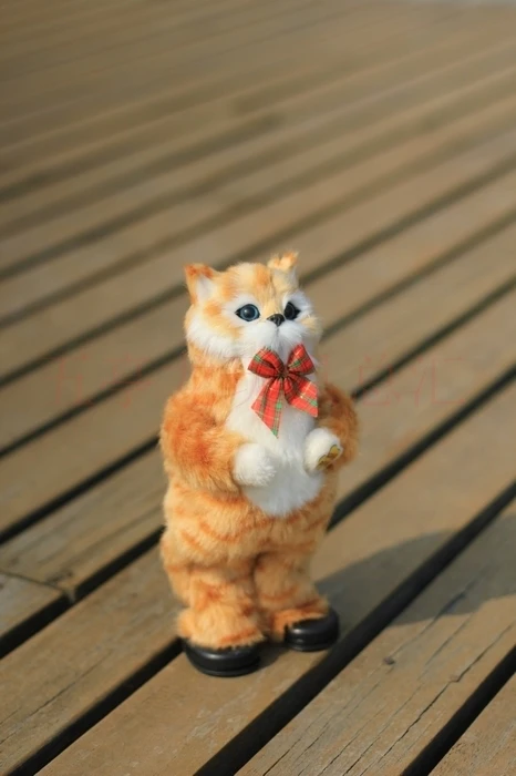 new simulation cat toy Electric yellow cat toy singing and dancing cat doll gift about 30cm 0539 new simulation cat toy Electric yellow cat toy singing and dancing cat doll gift about 30cm 0539
