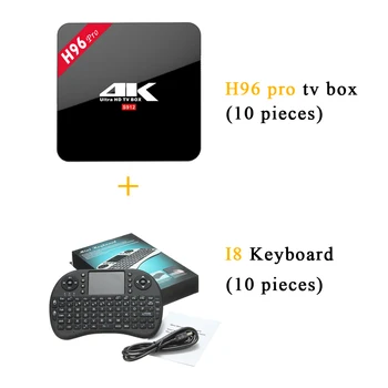 

20 pcs/lots DHL free with (10 pcs) Android 6.0 TV Box H96 pro 3G+16G S912 Octa core+ (10 pcs) I8 mini wireless keyboard