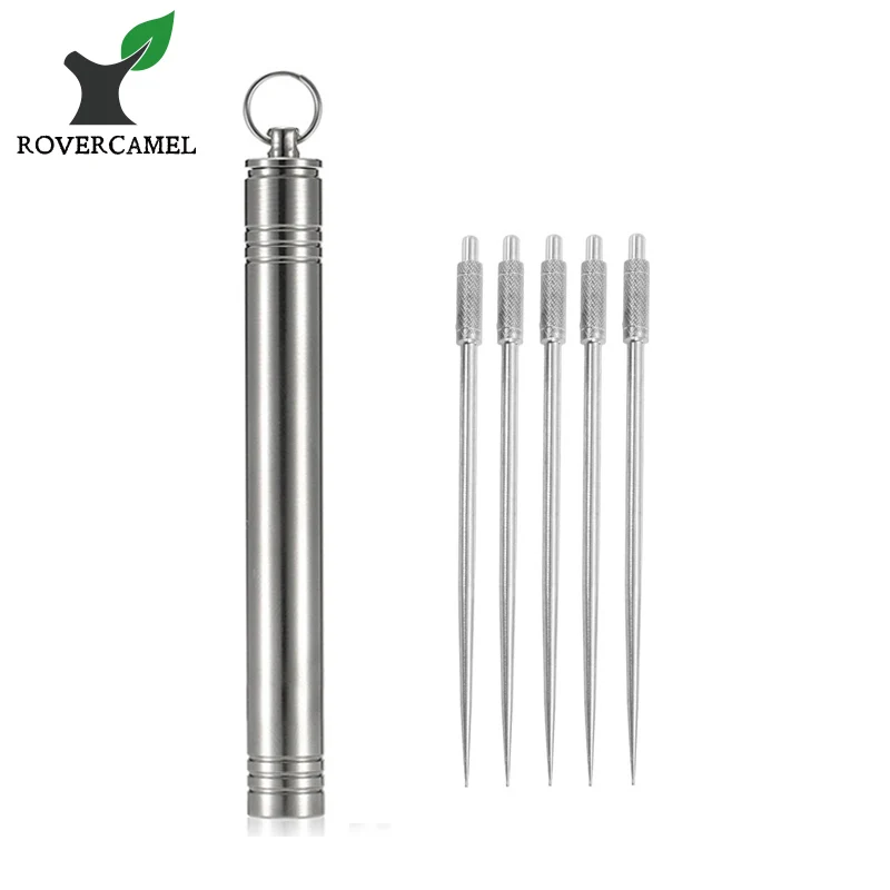 

Manufacture Produce Rover Camel Titanium alloy outdoor emergency drugs sealed warehouse toothpicks EDC