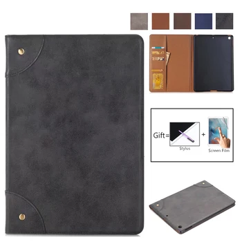 

Business Retro Leather Case for iPad 9.7 inch 2017 Case for iPad 2017 Air Air 2 Flip Stand Smart Cover Protective Shell Funda