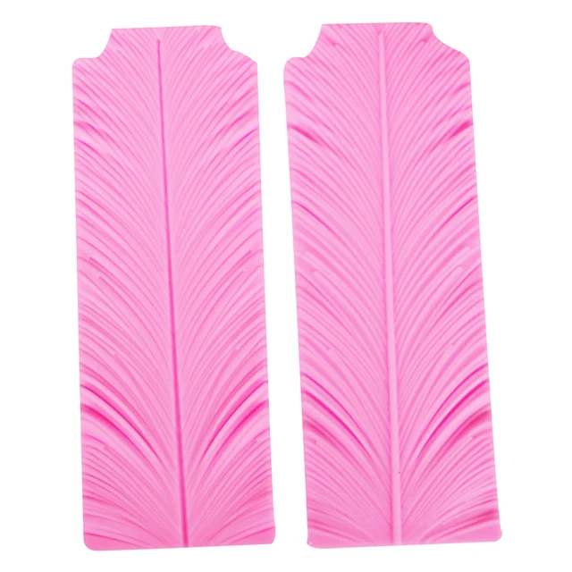 Sophronia M427 Új 2Pcs Leve Peacock Toll Szilikon Penész Border Dekorációs Torta Díszítő Szerszám Gumpate 19,6*6,3*0,7 Cm - Image 4