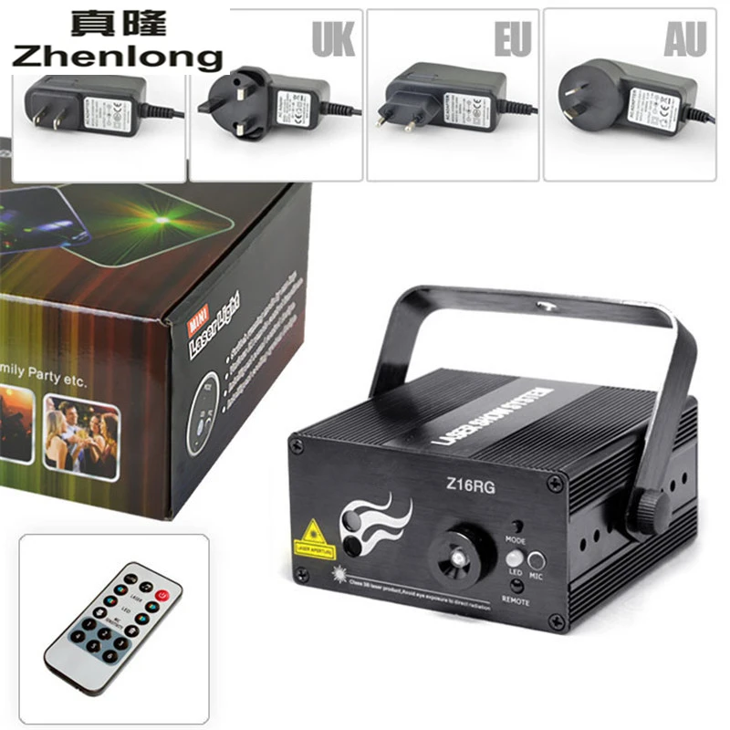 

RG 3Lens 16 Patterns Mixing Laser Stage Light Led Disco Light Dj Light IR Remote Laser Projectors DJ Party Lighting