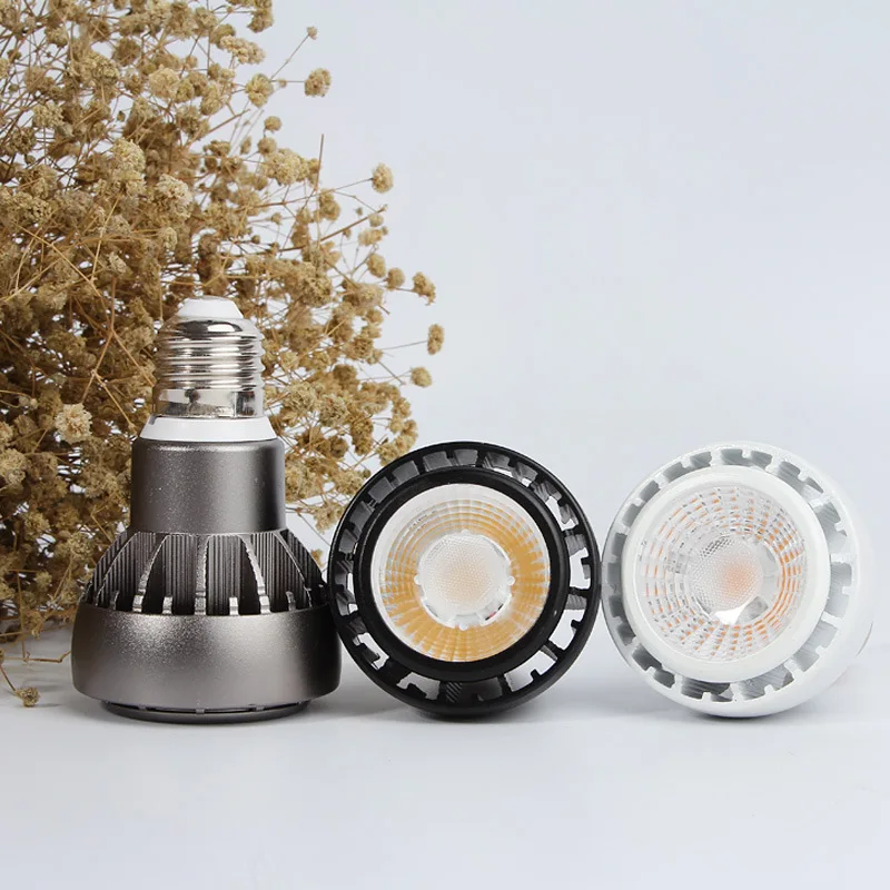 E27 Led par Светильник 12 Вт G12 par20 Точечный светильник белый цвет черный лампа AC85 265V|e27