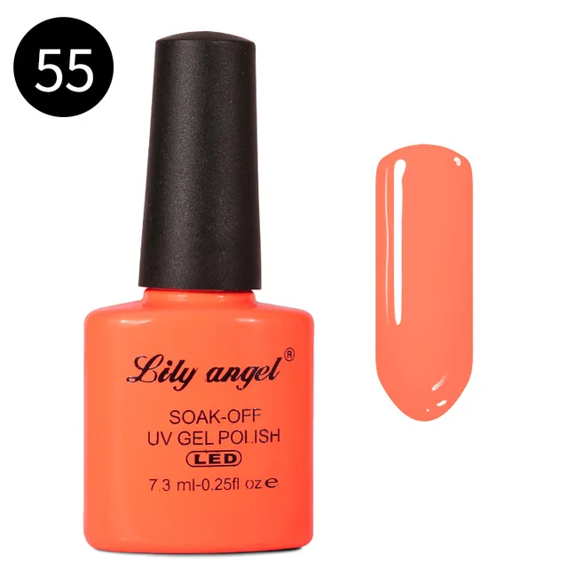 Lily Angel 7,3 мл Nail Art Дизайн Маникюр 110 Цвет Soak Off эмали гель для ногтей Светодиодный УФ гель лак для ногтей 39-76 - Цвет: 55