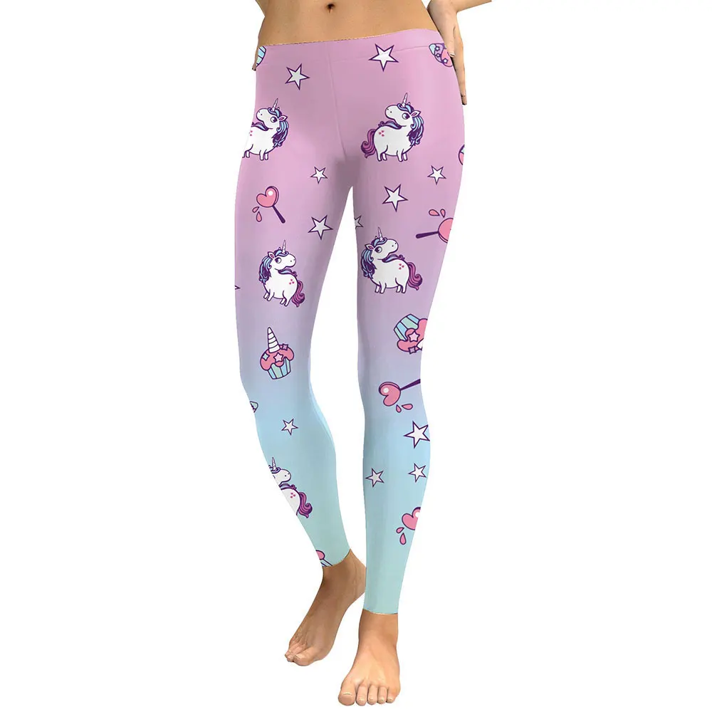 XAXBXC 1830 пикантные Femme Брюки Карандаш Розовый Little Pony Единорог ПЕЧАТНЫЕ Stretch Slim Фитнес тренировки пуш-ап Для женщин леггинсы