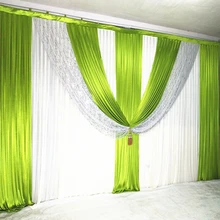 Gold Wedding Backdrops Curtain Silver Sequins wedding background Ice Silk Scene Decorative Curtain Wedding Decoations