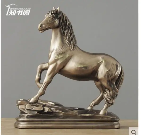 Лошадь холодная литая бронза конь офисная мебель подарки на новоселье практичные подарки для перемещения скульптура искусство ремесла