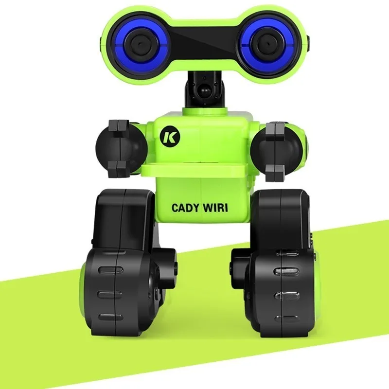 JJRC R13 RC робот CADY WIRI умный программируемый сенсорный контроль запись голосовых сообщений поет танец роботы игрушки для детей подарок VS R4 - Цвет: Зеленый