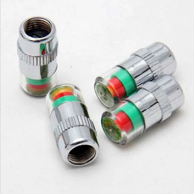 Auto Car Tyre 4 Pcs Tire Pressure Gauge Car Monitor Indicator Valve Stem Cap Tyre Tpms Airgauge