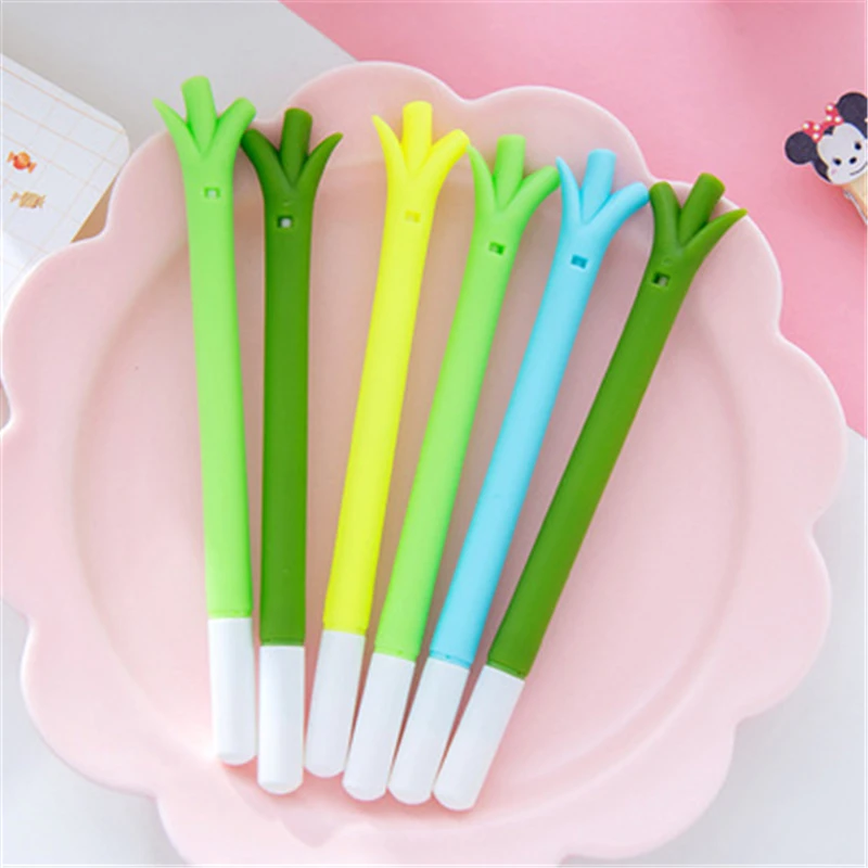 Novelty Green Chinese Onion Gel Pen Promotional Gift Stationery School