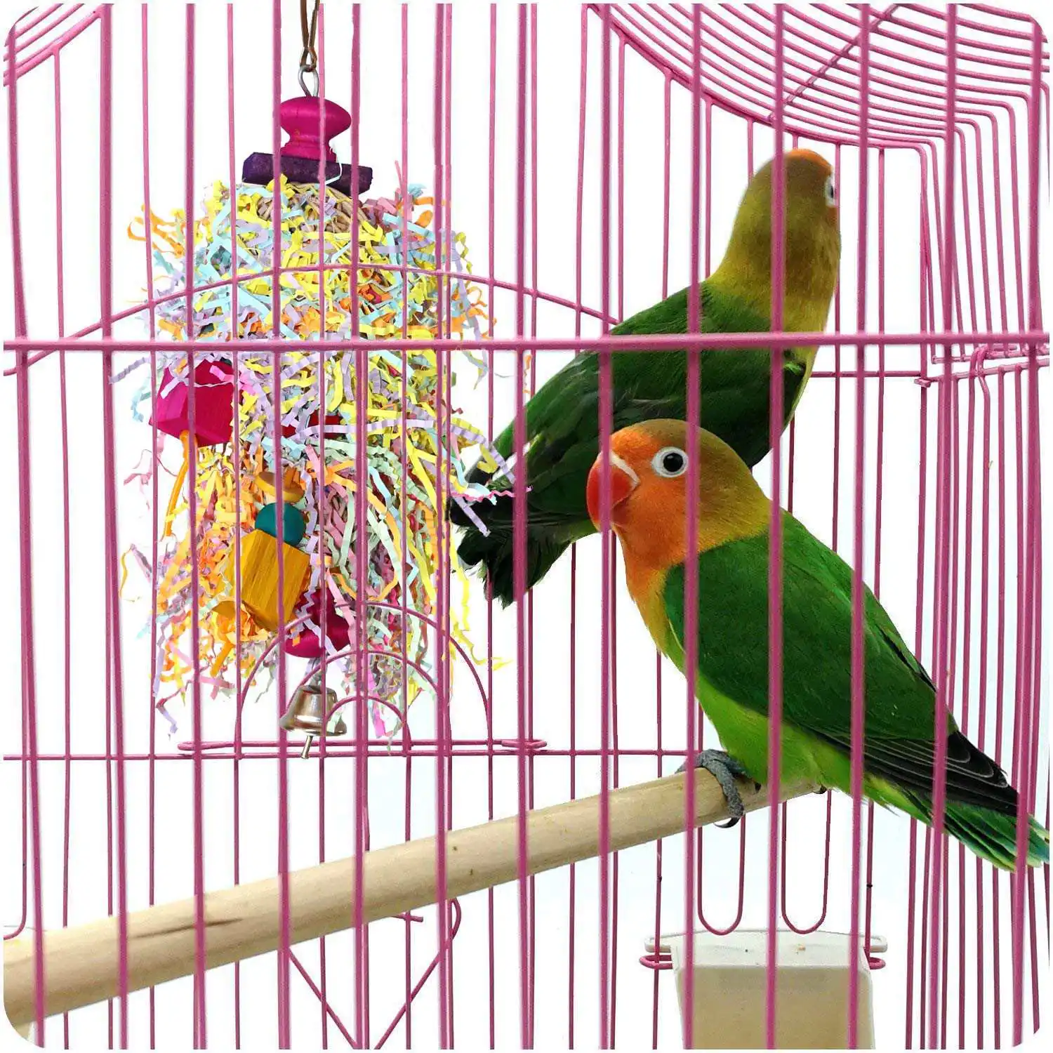Маленькая птица жевательная игрушка ручной работы Conure Parrot Foraging Shredding скалолазание подвесная игрушка для маленьких средних птиц