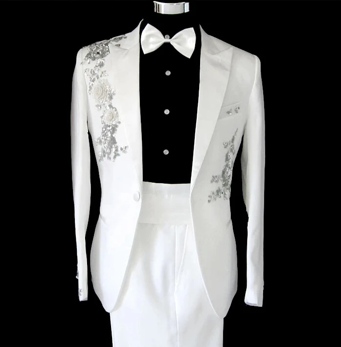 white formal attire for men