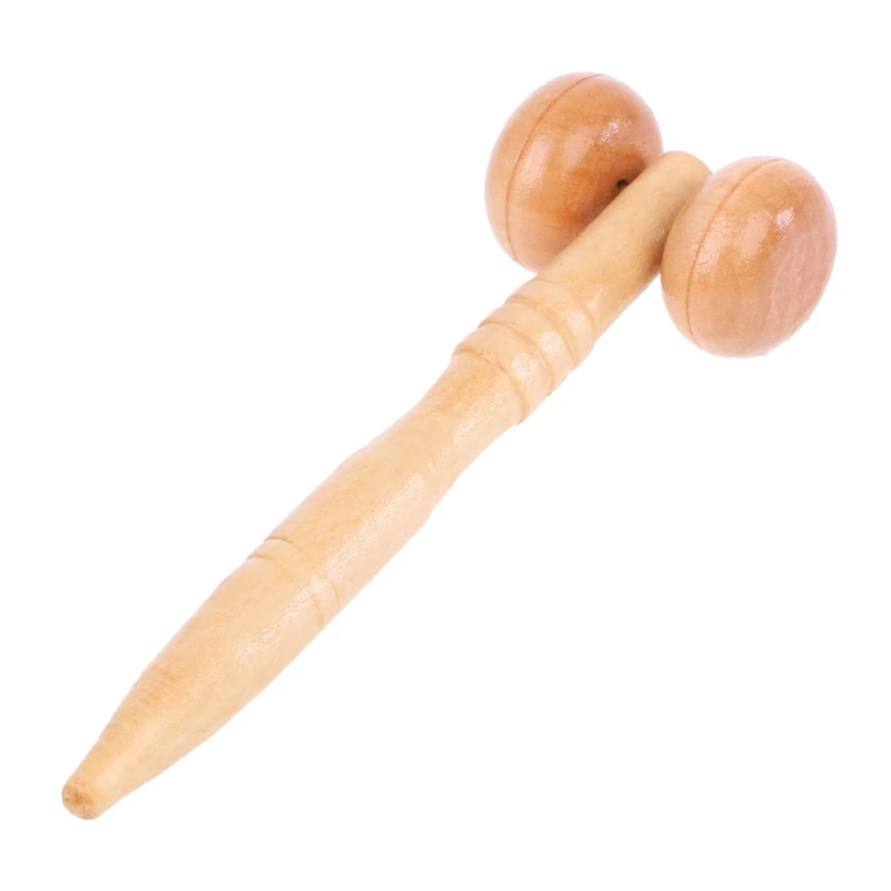 

Wooden Eye Face Roller Health Care Massager Primary Relaxing Neck Chin Slimming