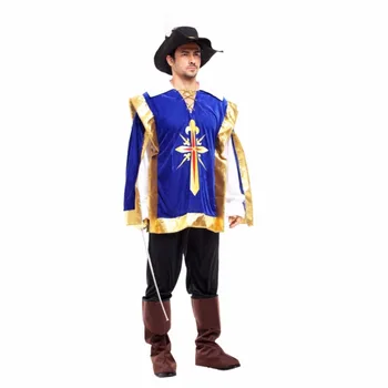 

Shanghai Story European Heroic Royal Swordsman Cosplay Costume Men's Clothing Suit With Boots