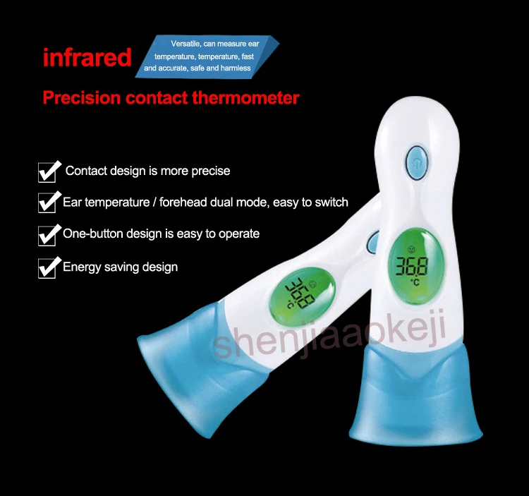 1 шт. 4 в 1 мульти-функциональный термометр часы/Термометры, прикладываемые к уху/температура лба/ушной налобный термометр для детей и взрослых