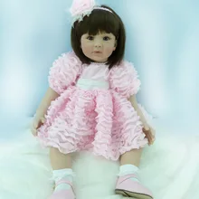 Милый винил силиконовые перерожденные куклы младенцы, сопровождать Спящая реалистичные принцесса кукла "малыш" малыш популярные подарки на год и Рождество