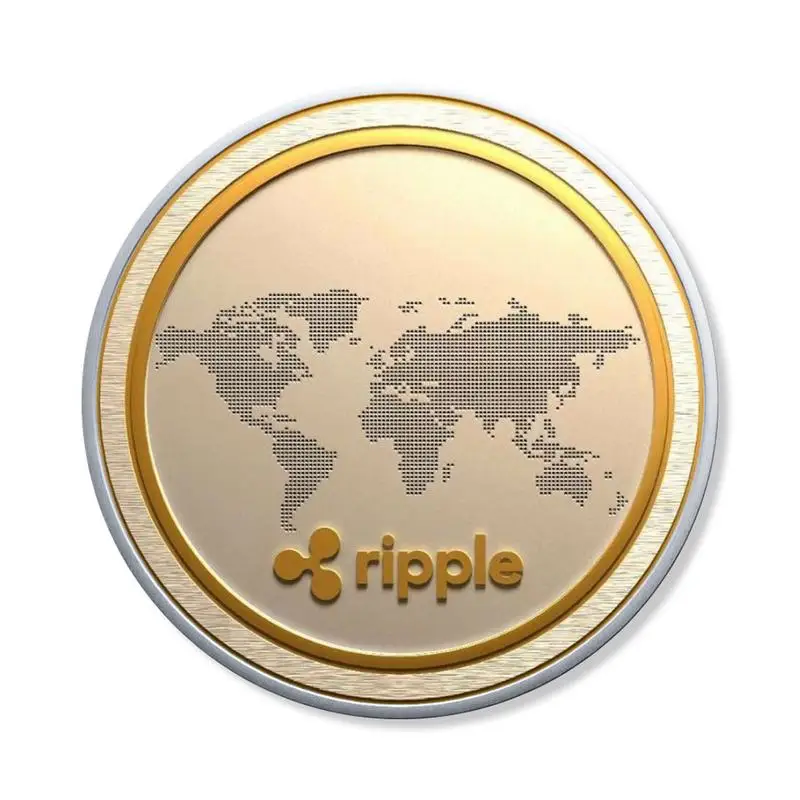 Ripple Coin Collection Commemorative Coin Golden & Silver Dual Colors Non-Currency Electroplate Collection BitCoin Souvenir