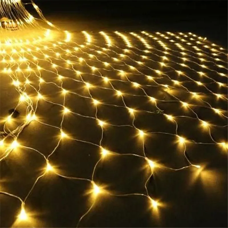 

1.5x1.5/3X2/6X4/10X8 LED Garland Curtain Mesh Net string fairy Lights Outdoor Waterproof Decorative Holiday Party Christmas