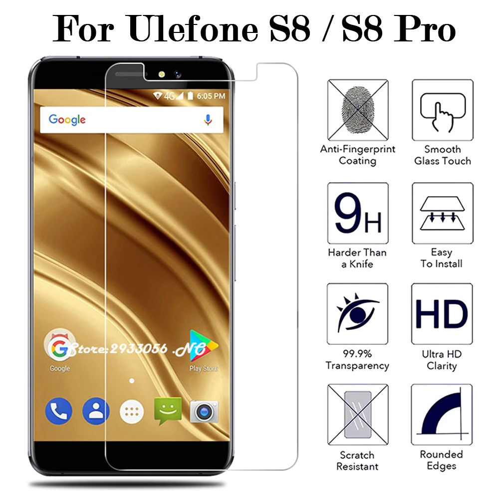 

Tempered Glass For Ulefone S8 Pro Protective Glass For Ulefone S8 Screen Protector S 8 S8pro 2.5D 9H Toughened Protection Film