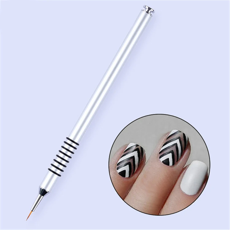 Для ногтей ANGNYA художественная ручка Спиральные стержень щетки для металлический
